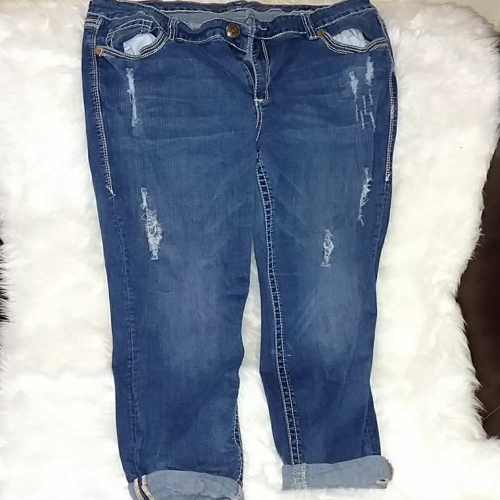 Seven7 Blue Ankle & Cropped Jeans Plus SZ 20